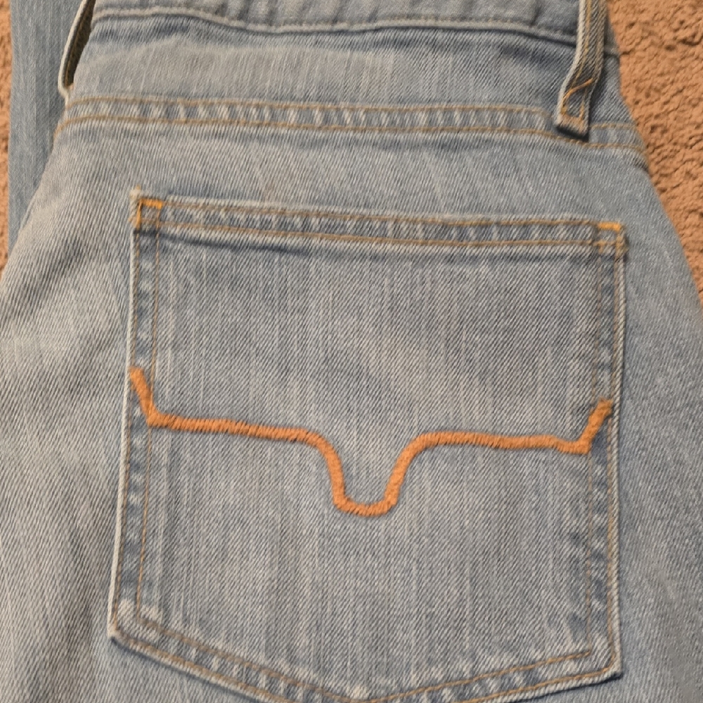 Jenni Light Blue Denim with Orange Accents
